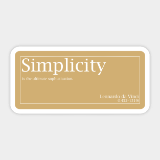 Simplicity & sophistication Sticker